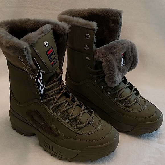 fila disruptor boots green